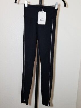 Wilo The Label Ribbed Legging Black Womens XS Athletic Loungewear Active NWT
